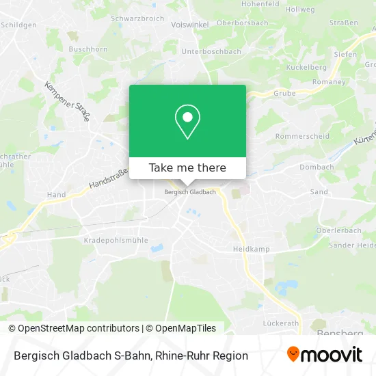 Карта Bergisch Gladbach S-Bahn
