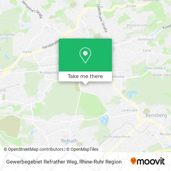 Gewerbegebiet Refrather Weg map