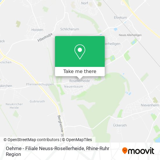 Oehme - Filiale Neuss-Rosellerheide map