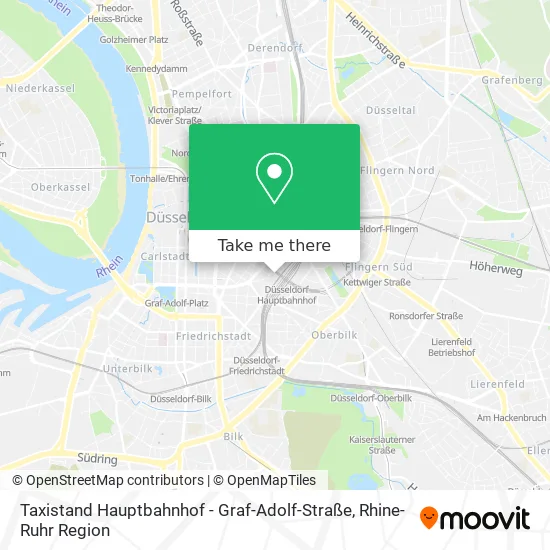 Taxistand Hauptbahnhof - Graf-Adolf-Straße map