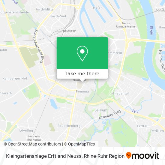 Карта Kleingartenanlage Erftland Neuss