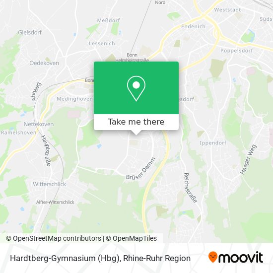 Hardtberg-Gymnasium (Hbg) map