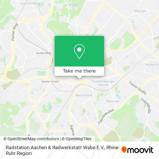 Карта Radstation Aachen & Radwerkstatt Wabe E.V.