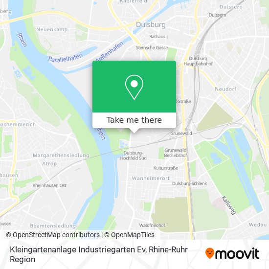 Kleingartenanlage Industriegarten Ev map