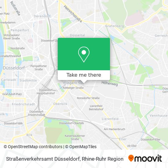 Straßenverkehrsamt Düsseldorf map