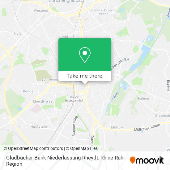 Карта Gladbacher Bank Niederlassung Rheydt