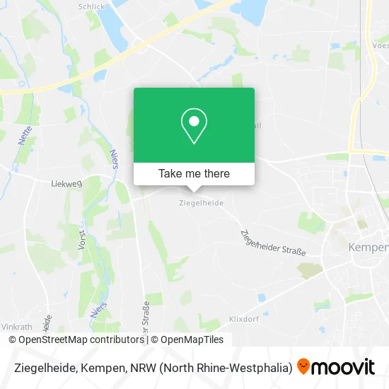 Карта Ziegelheide, Kempen