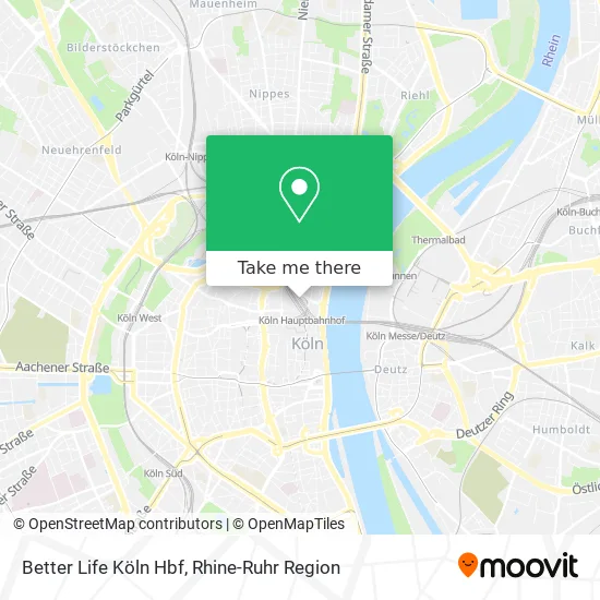 Карта Better Life Köln Hbf
