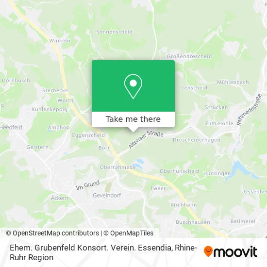 Карта Ehem. Grubenfeld Konsort. Verein. Essendia