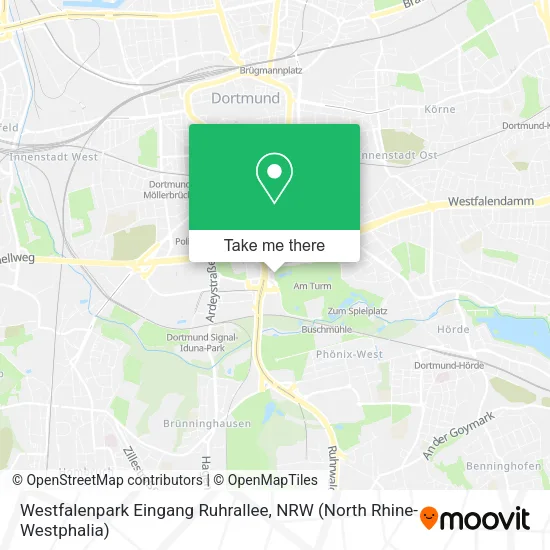 Карта Westfalenpark Eingang Ruhrallee