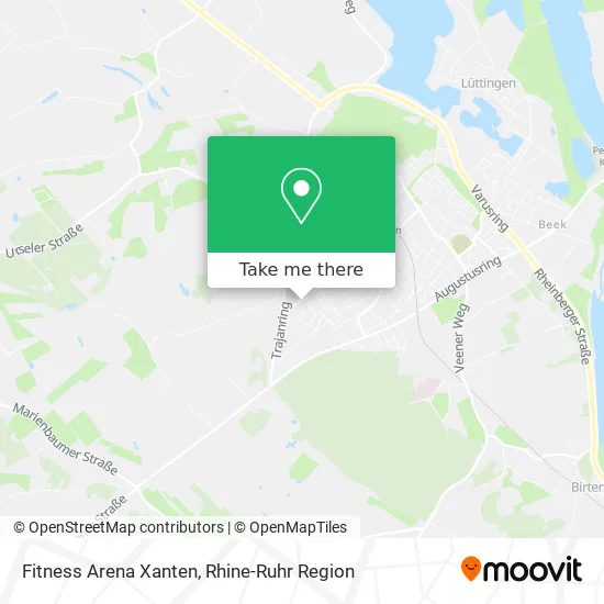 Fitness Arena Xanten map