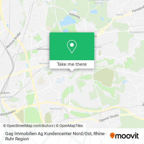 Карта Gag Immobilien Ag Kundencenter Nord / Ost