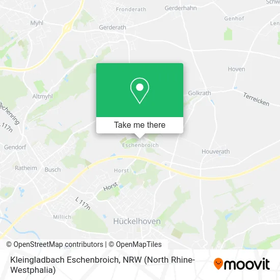 Карта Kleingladbach Eschenbroich