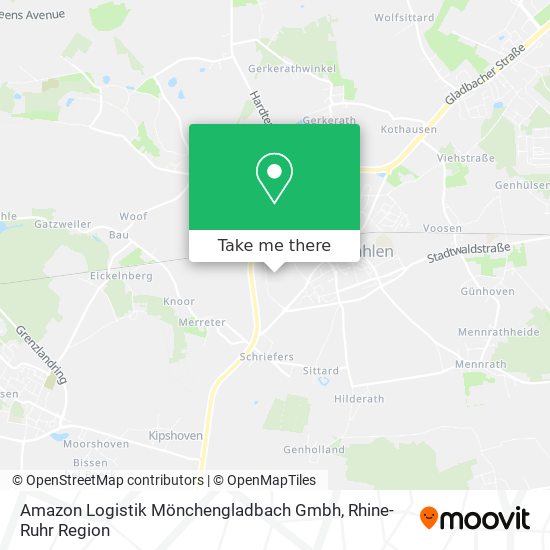 Amazon Logistik Mönchengladbach Gmbh map