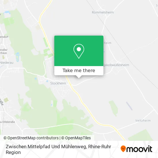 Карта Zwischen Mittelpfad Und Mühlenweg
