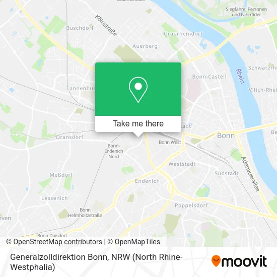 Карта Generalzolldirektion Bonn