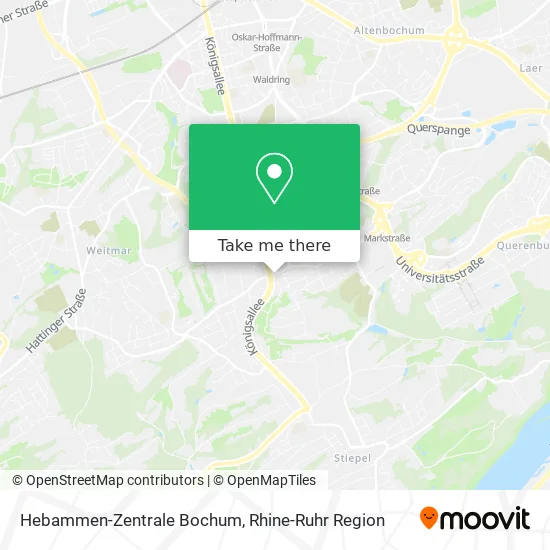 Карта Hebammen-Zentrale Bochum
