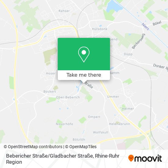 Карта Bebericher Straße / Gladbacher Straße