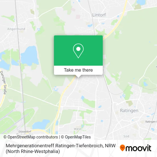 Карта Mehrgenerationentreff Ratingen-Tiefenbroich