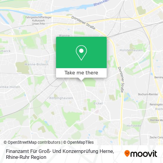 Finanzamt Für Groß- Und Konzernprüfung Herne map