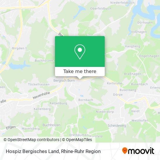 Hospiz Bergisches Land map