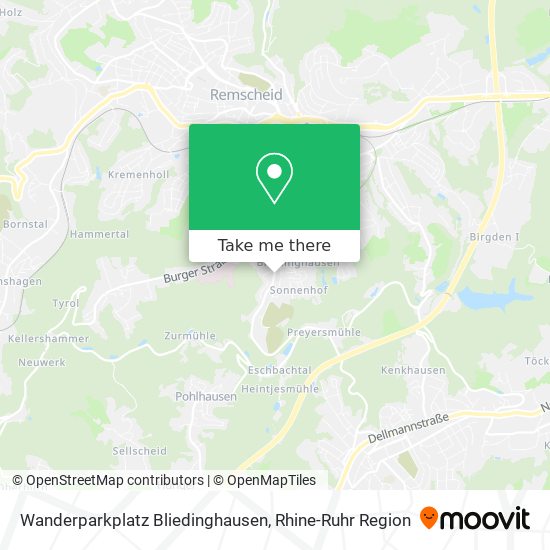 Карта Wanderparkplatz Bliedinghausen