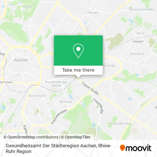 Карта Gesundheitsamt Der Städteregion Aachen