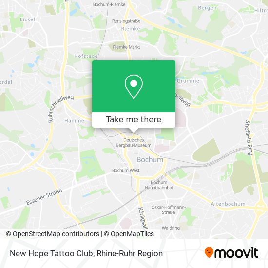 New Hope Tattoo Club map