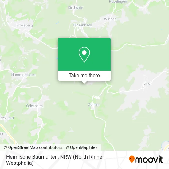 Карта Heimische Baumarten