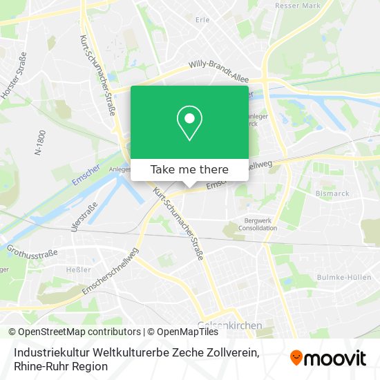 Industriekultur Weltkulturerbe Zeche Zollverein map