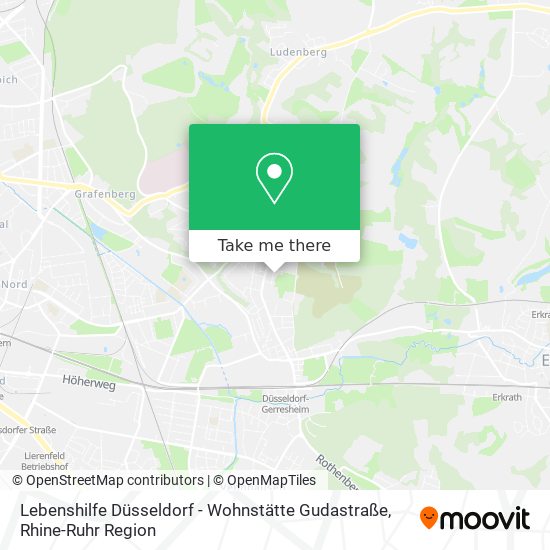 Lebenshilfe Düsseldorf - Wohnstätte Gudastraße map