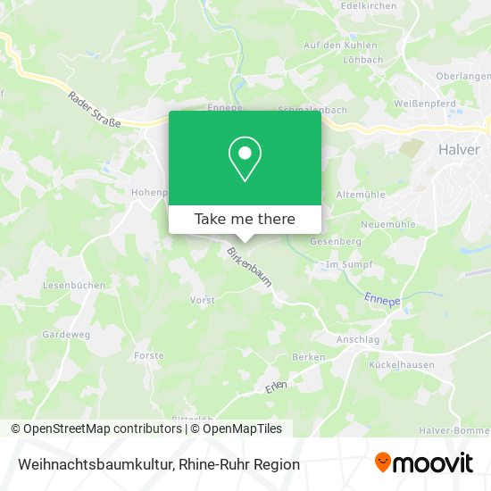 Weihnachtsbaumkultur map