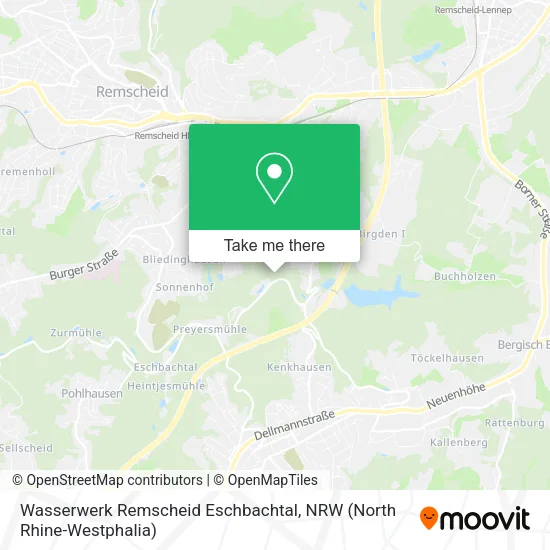 Карта Wasserwerk Remscheid Eschbachtal