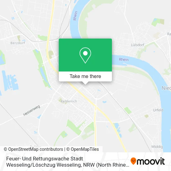 Карта Feuer- Und Rettungswache Stadt Wesseling / Löschzug Wesseling
