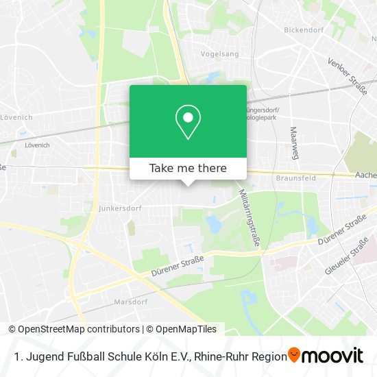 1. Jugend Fußball Schule Köln E.V. map