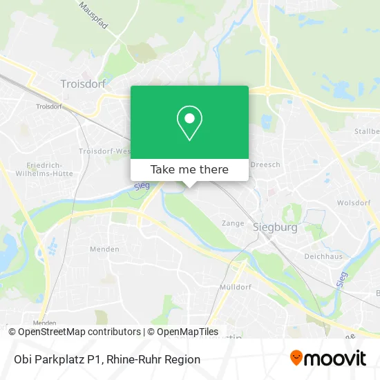 Карта Obi Parkplatz P1