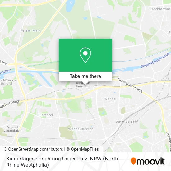 Карта Kindertageseinrichtung Unser-Fritz