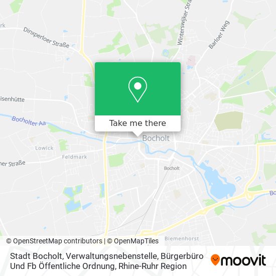 Stadt Bocholt, Verwaltungsnebenstelle, Bürgerbüro Und Fb Öffentliche Ordnung map