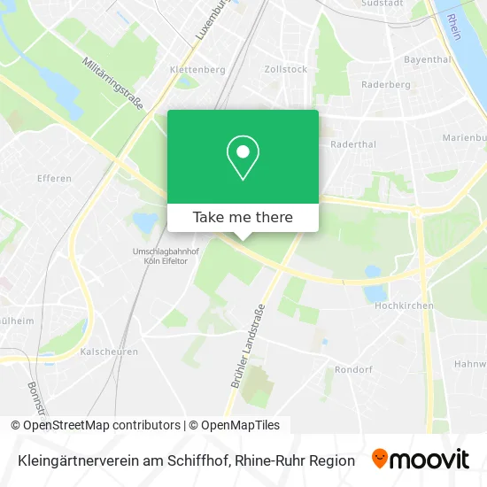 Kleingärtnerverein am Schiffhof map