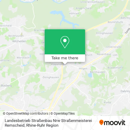 Карта Landesbetrieb Straßenbau Nrw Straßenmeisterei Remscheid