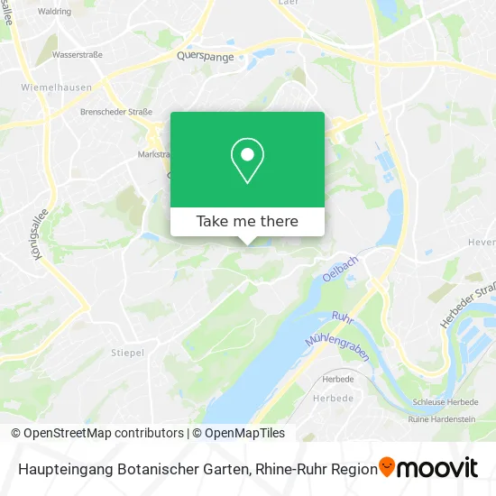 Карта Haupteingang Botanischer Garten