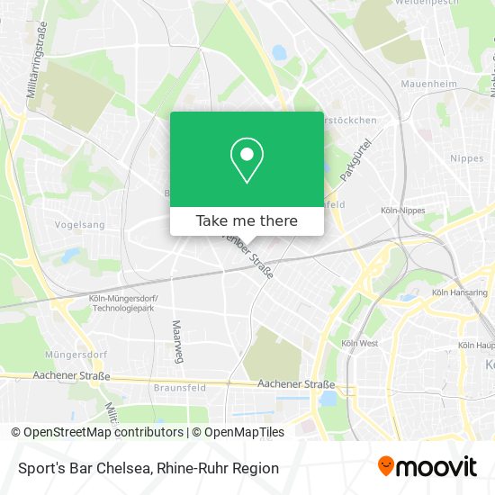 Sport's Bar Chelsea map