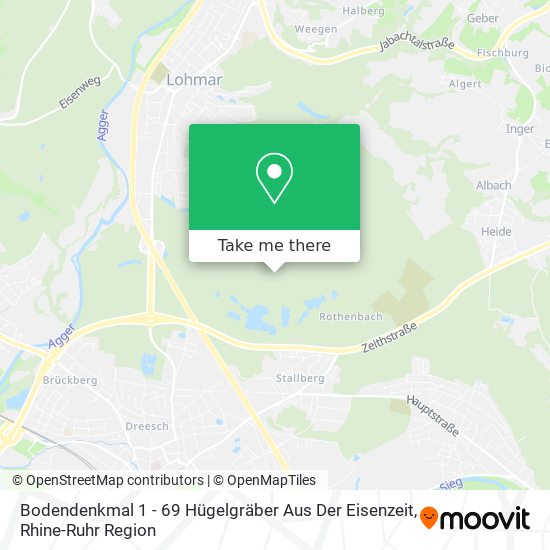 Bodendenkmal 1 - 69 Hügelgräber Aus Der Eisenzeit map