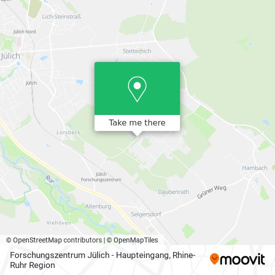 Forschungszentrum Jülich - Haupteingang map