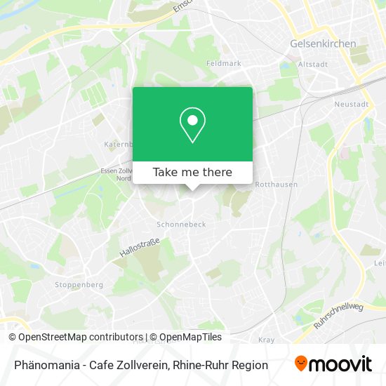 Phänomania - Cafe Zollverein map