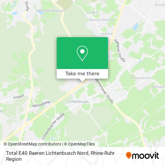 Total E40 Raeren Lichtenbusch Nord map