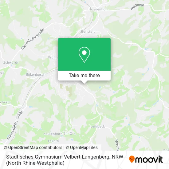 Карта Städtisches Gymnasium Velbert-Langenberg