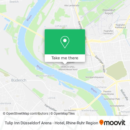 Tulip Inn Düsseldorf Arena - Hotel map