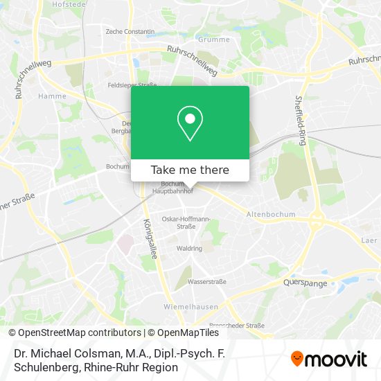 Dr. Michael Colsman, M.A., Dipl.-Psych. F. Schulenberg map