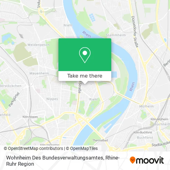 Карта Wohnheim Des Bundesverwaltungsamtes